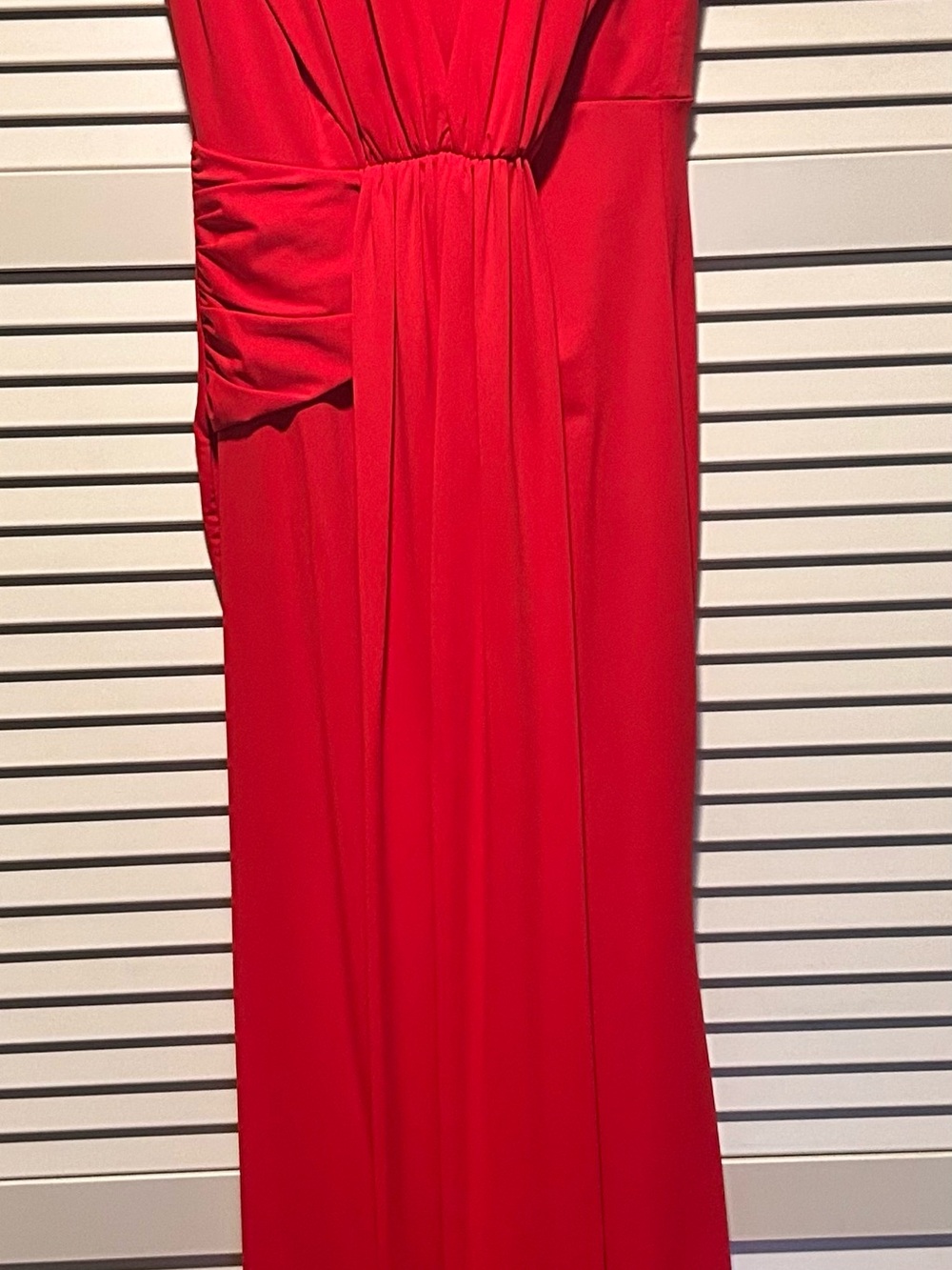 Elegant Red Maxi Skirt - Classic Draped Style